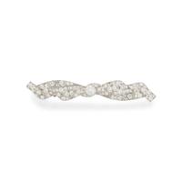 DIAMOND AND PLATINUM BOW BROOCH