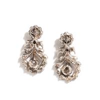 ANTIQUE, DIAMOND EARRINGS