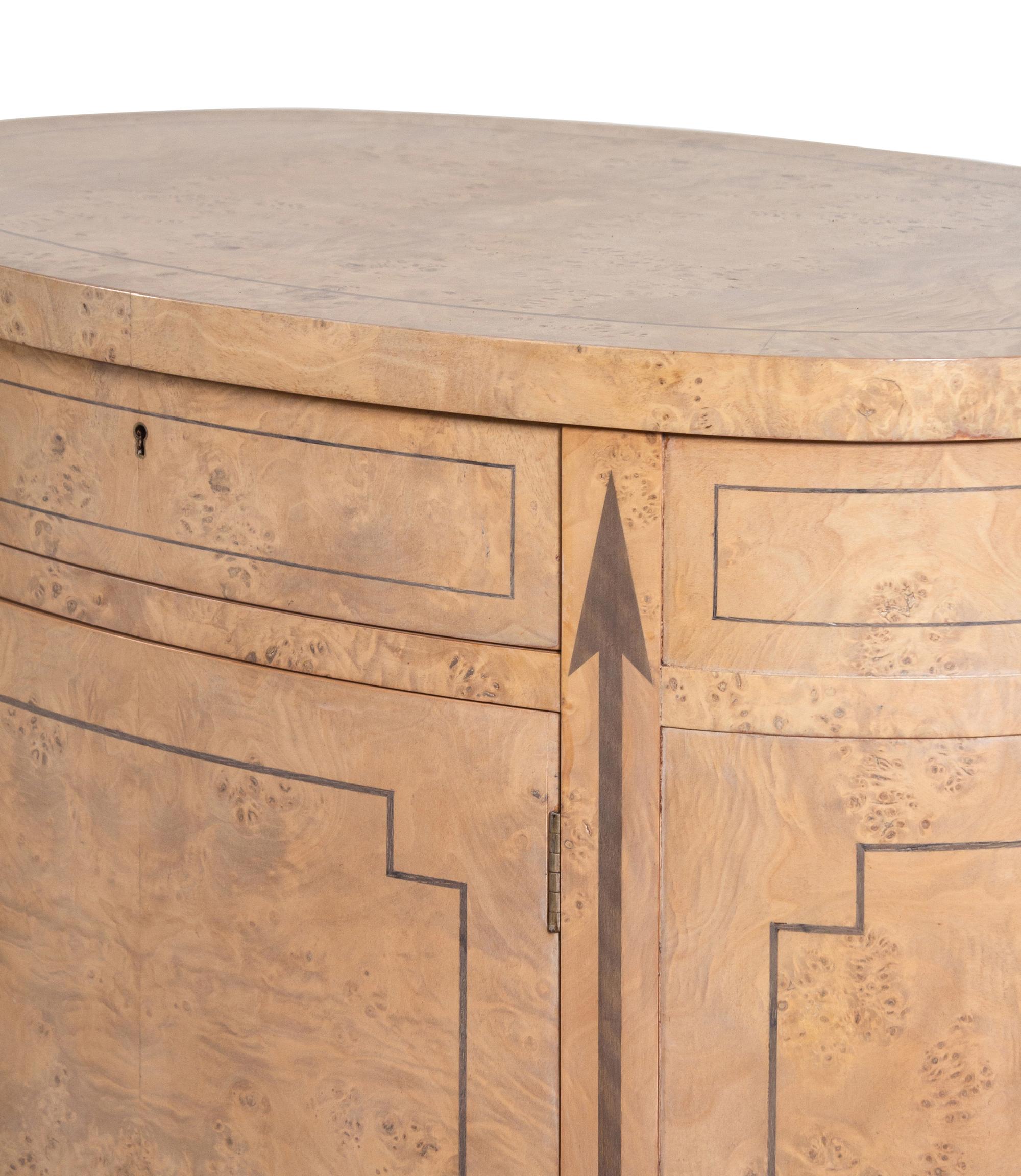 A Pair of Baker Burlwood Cabinets