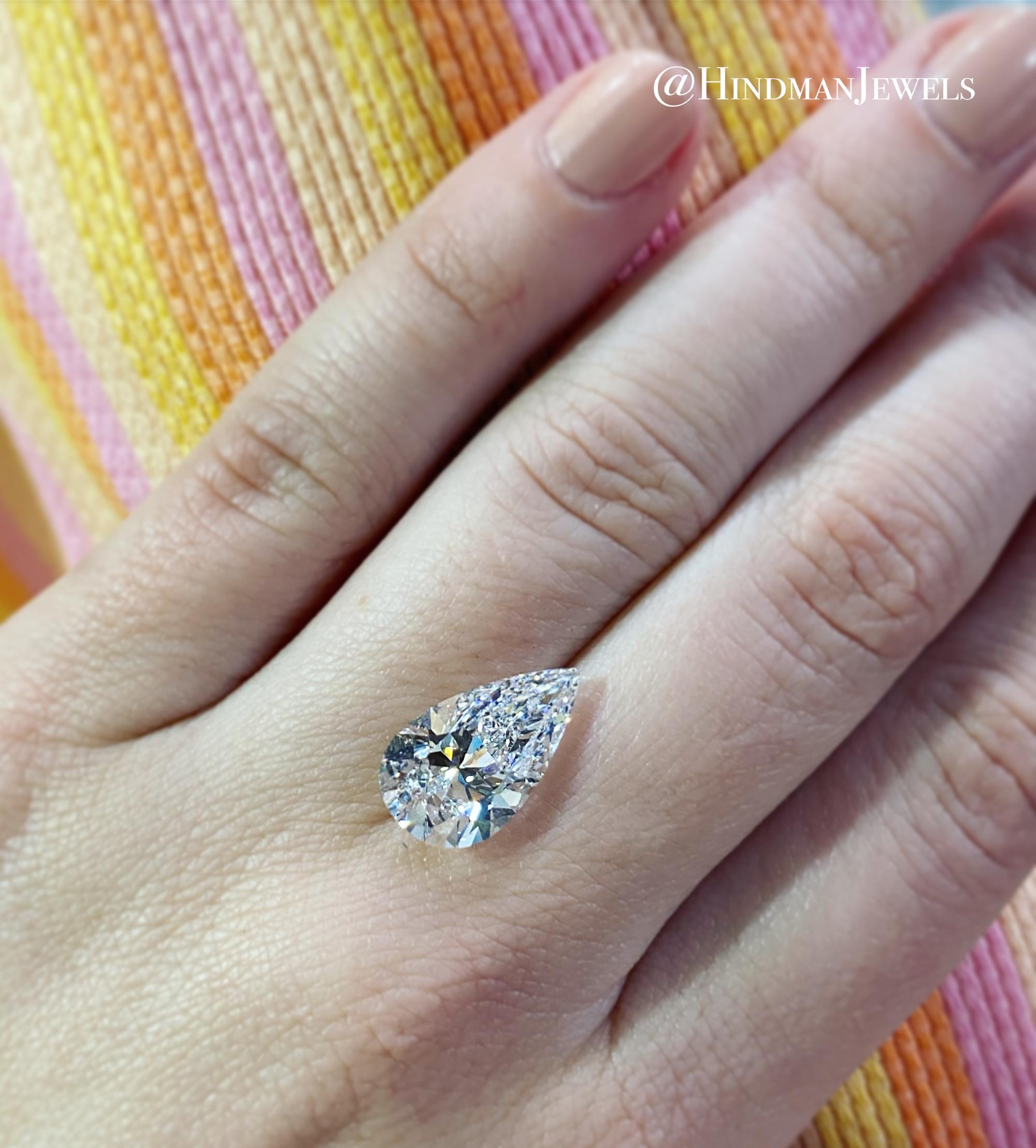 4.86 CARAT PEAR BRILLIANT CUT DIAMOND