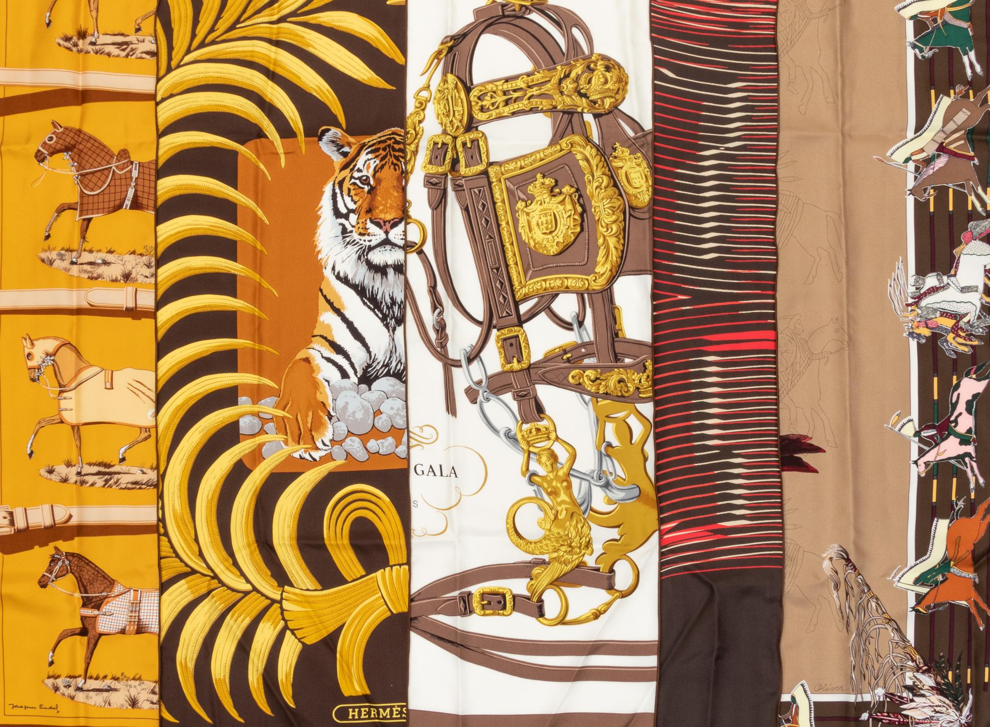 Two Hermès Scarves: One with Four Panels, One Cashmere