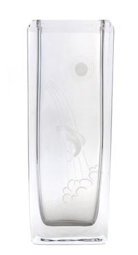 An Orrefors Etched Glass Vase Height 9 3/4 inches. — 20TH CENTURY
