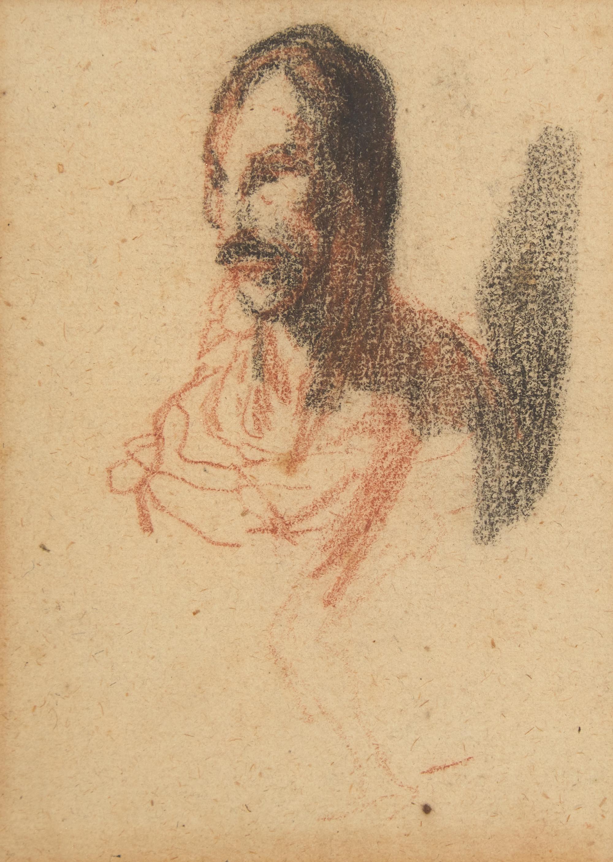 Portrait d'Homme de Profil; with Études Verso (A Double-Sided Work)