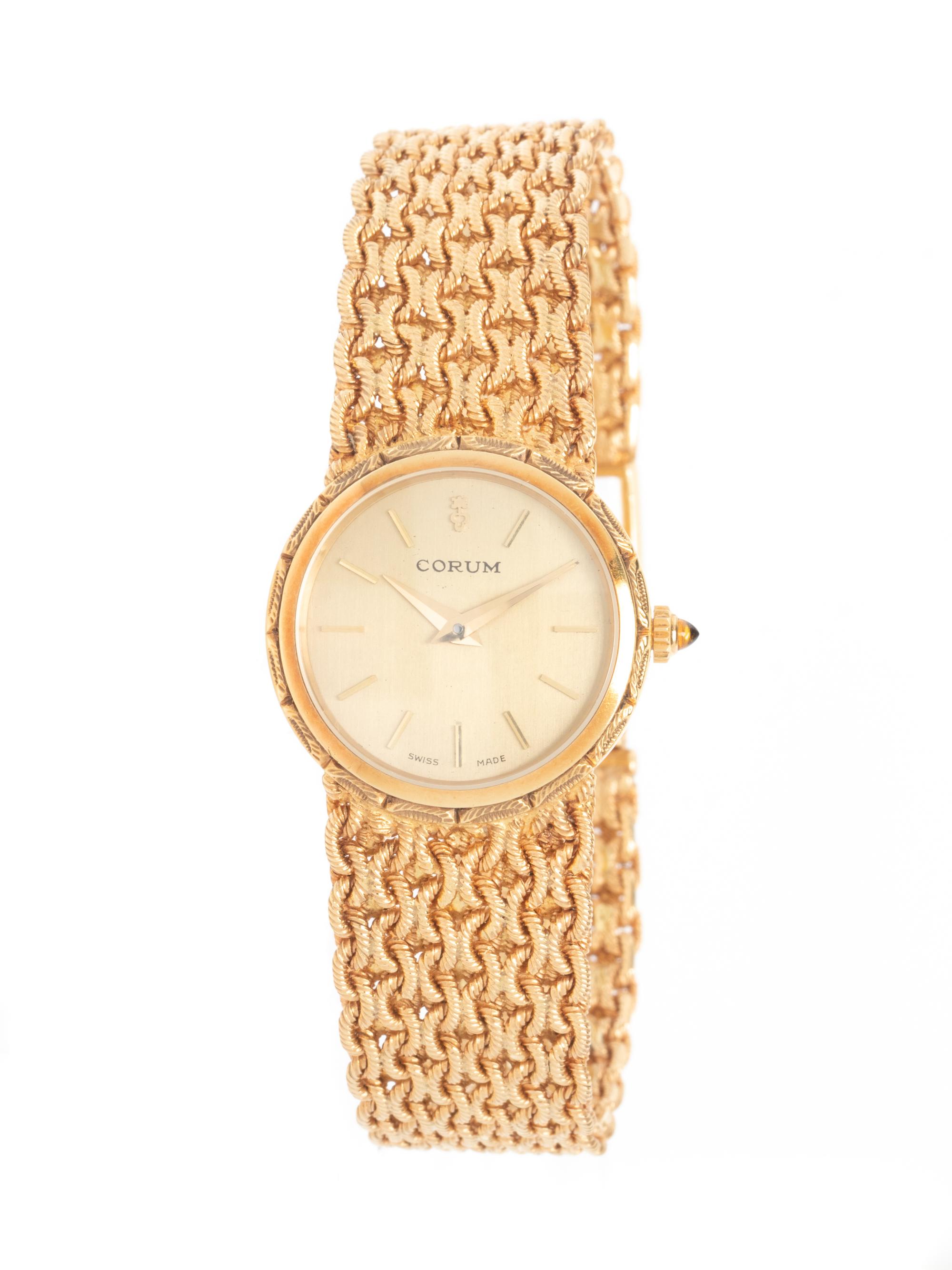 CORUM, YELLOW GOLD WATCH