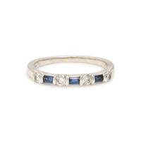 Tiffany & Co., Platinum, Sapphire, and Diamond Band Ring