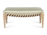 An Italian Painted and Parcel-Gilt Bench