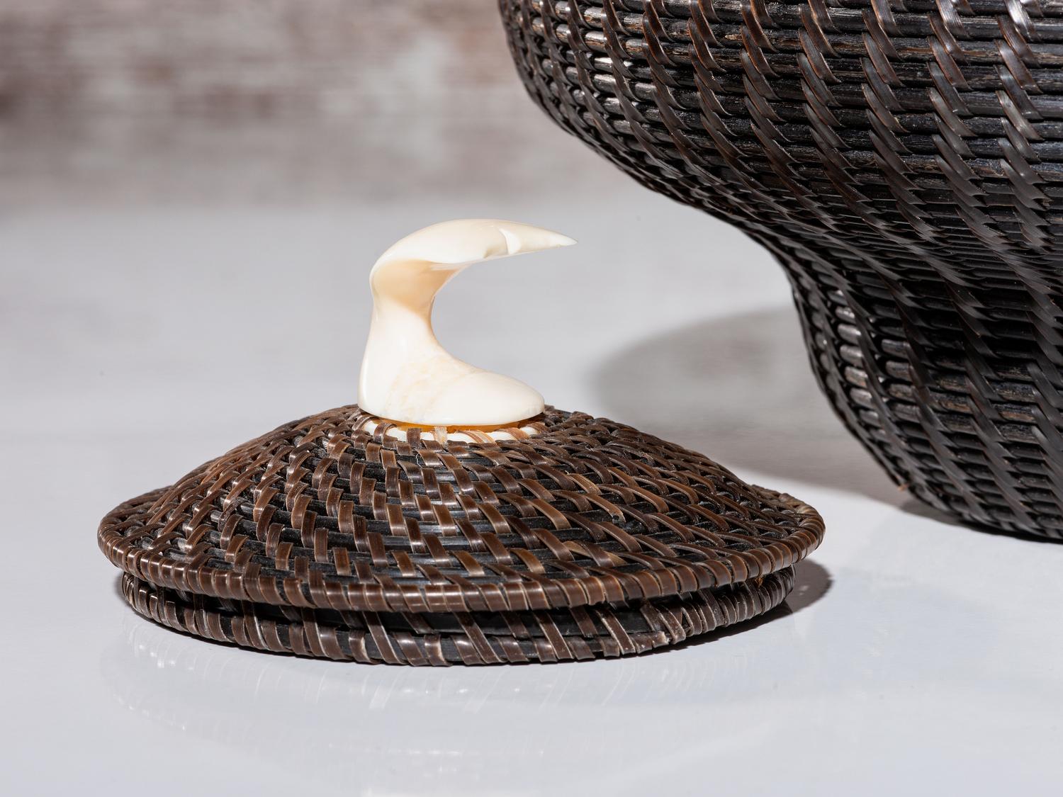 Baleen Basket, with Whale Finial