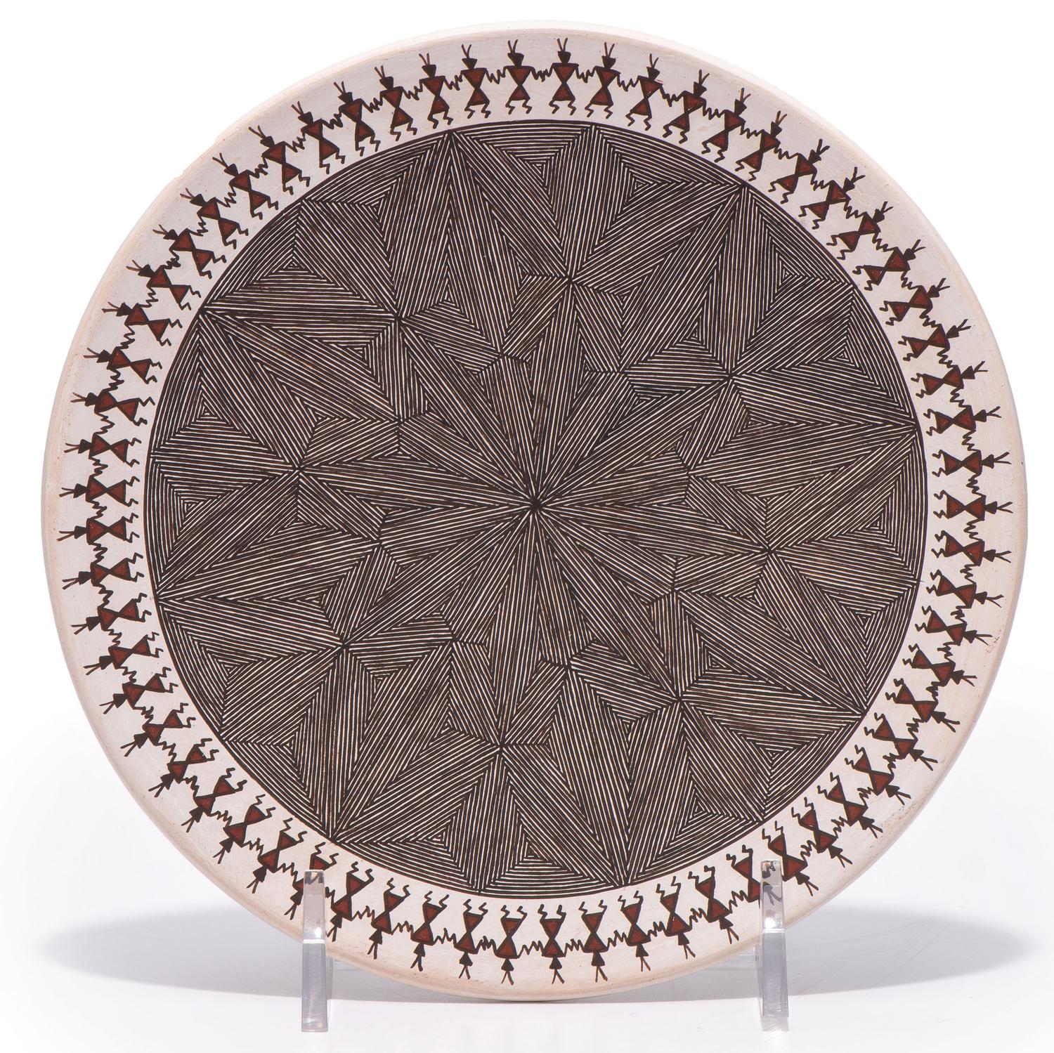 Friendship Pottery Plate, with Fine Lines