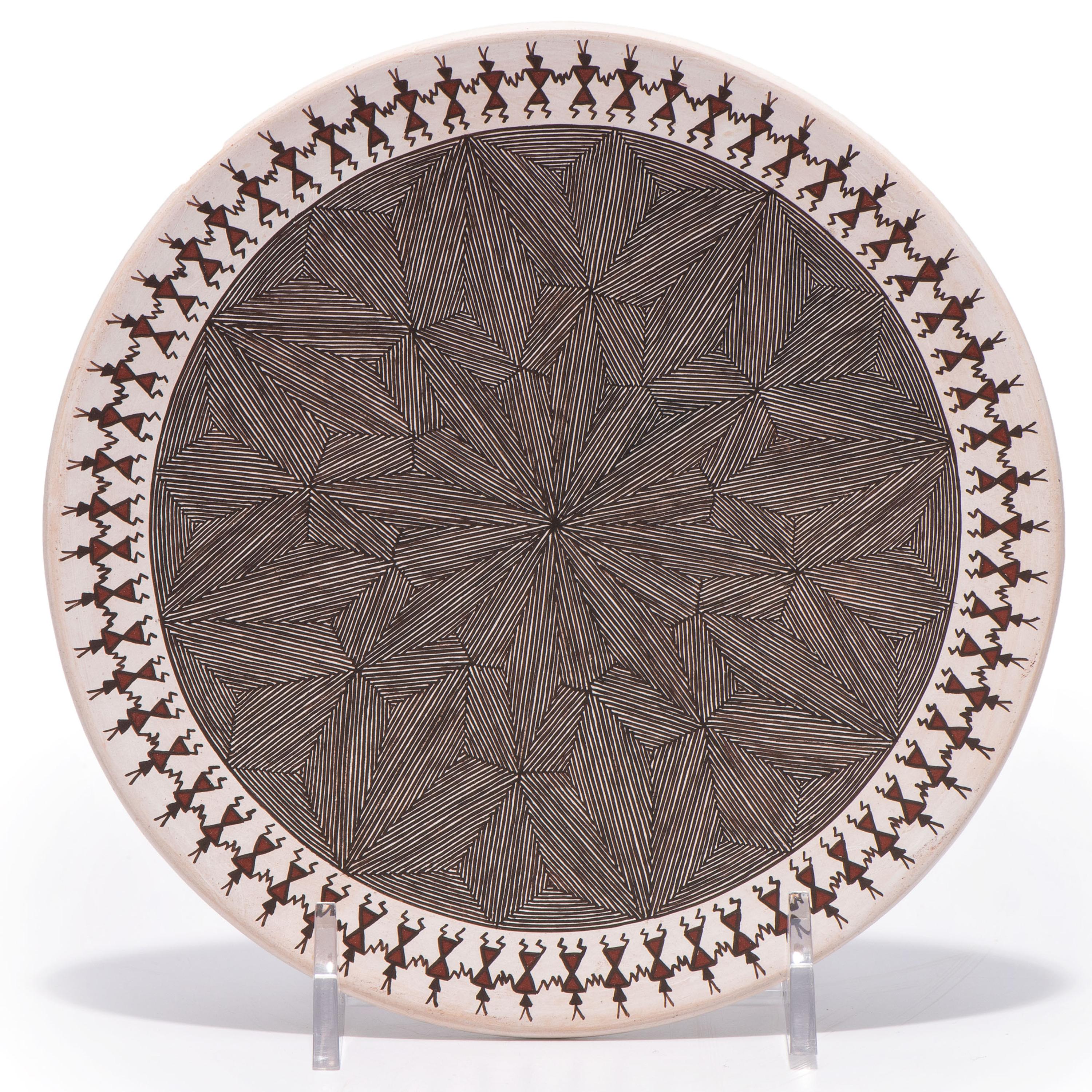 Friendship Pottery Plate, with Fine Lines