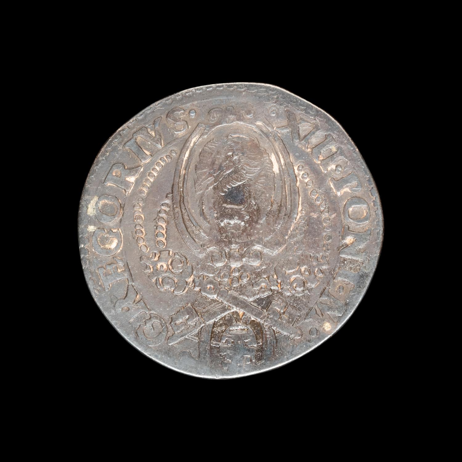[PAPAL STATES] Gregory XIII Testone ND (c. 1580)