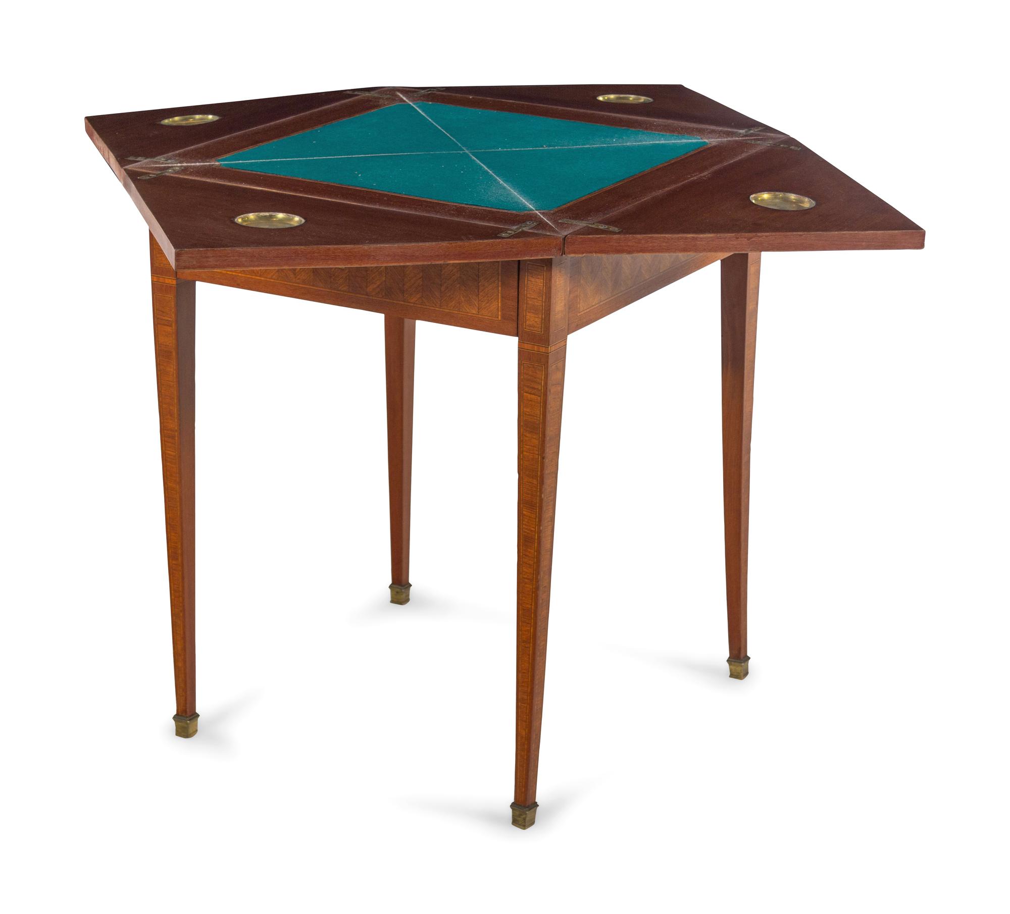 A Continental Parquetry Handkerchief Game Table
