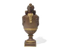 A Wedgwood Parcel Gilt Bronzed Black Basalt Wine Ewer