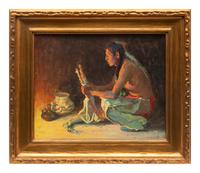 The Quiver Firelight Interior , circa 1922