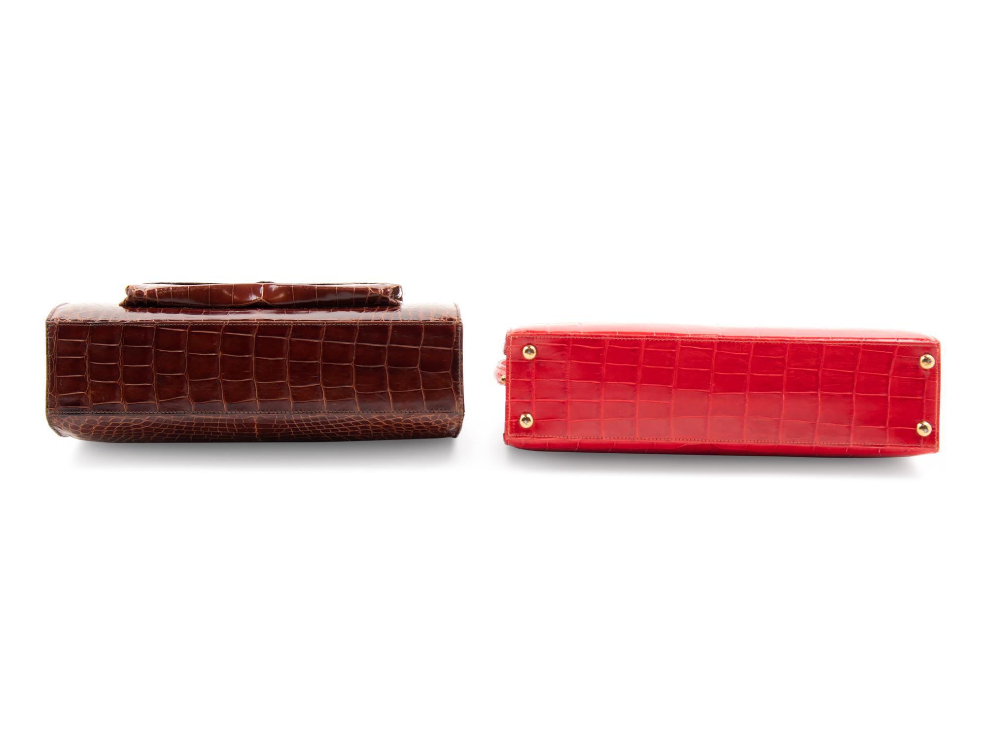 Two Lucille de Paris Alligator Handbags, 1960-80s