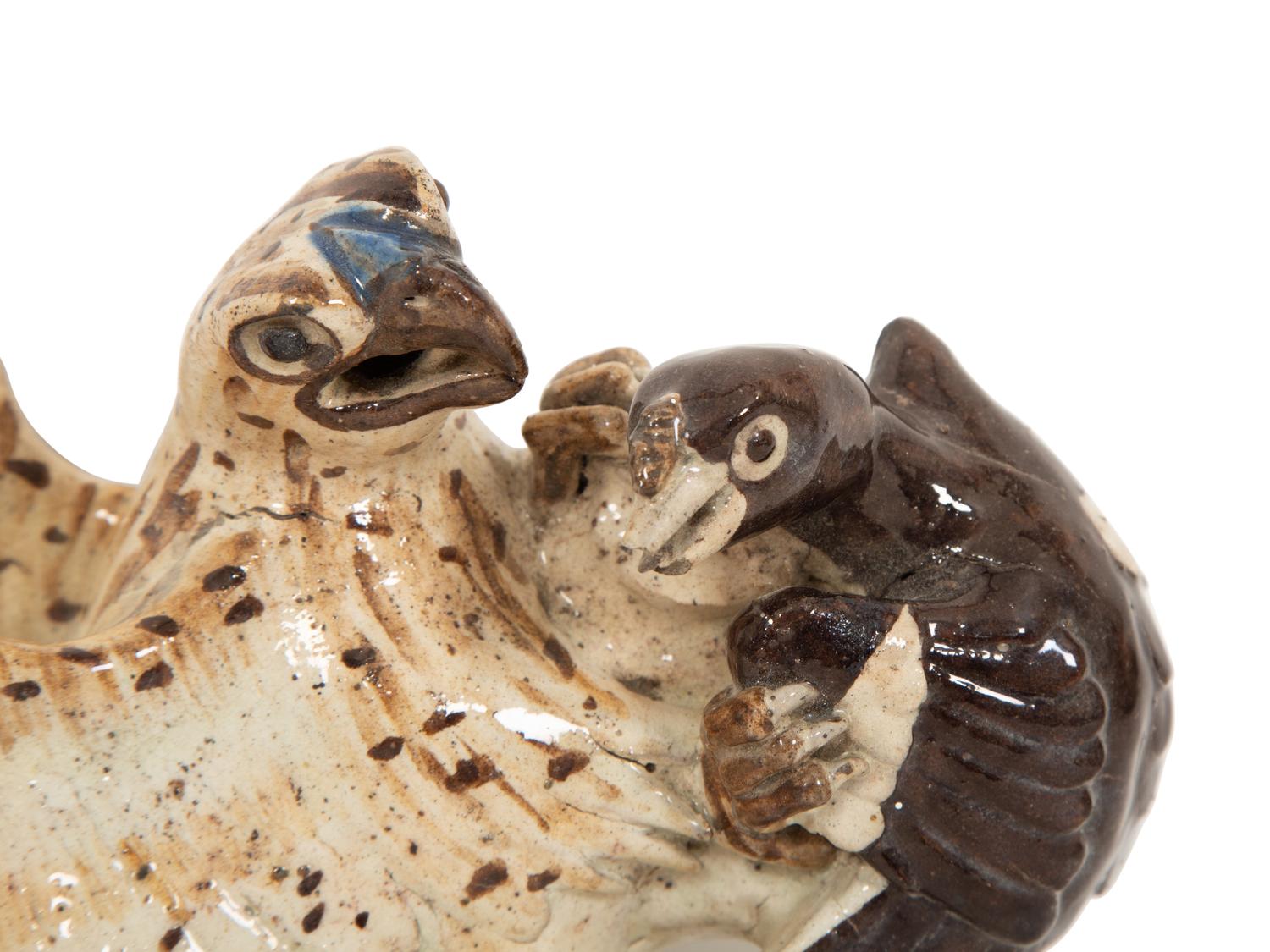 An Asian Provincial Kiln Glazed Ceramic Wall Pocket