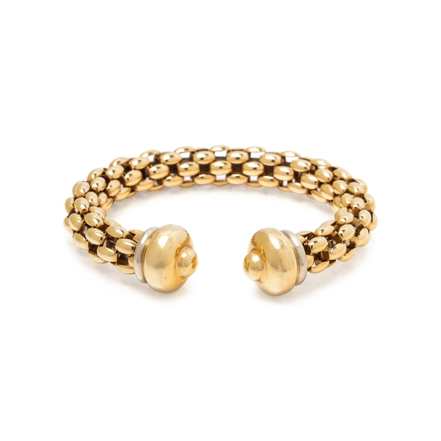 YELLOW GOLD CUFF BRACELET