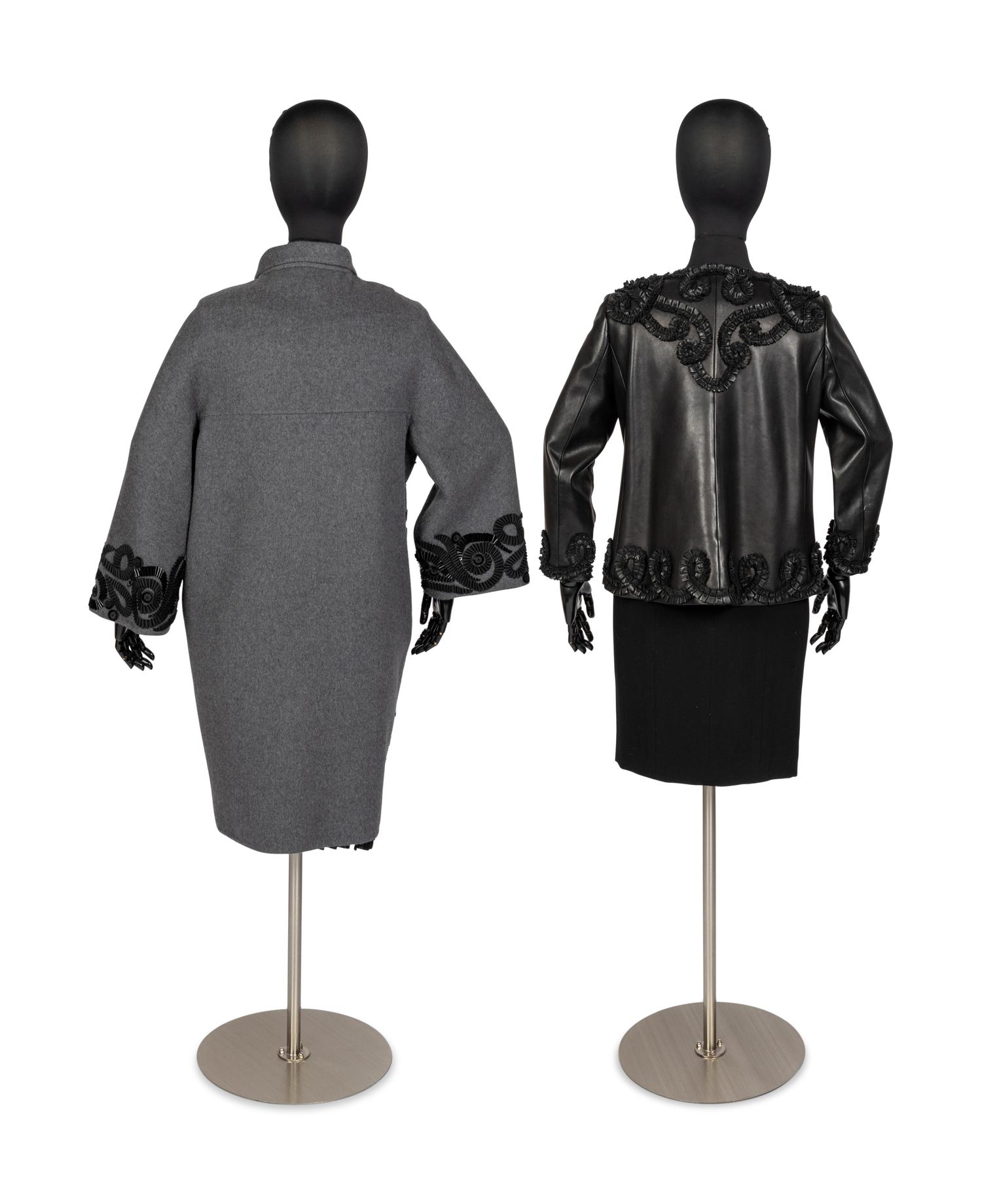 Two Oscar de la Renta Items: One Coat & One Lamb Leather Jacket, 2006-07