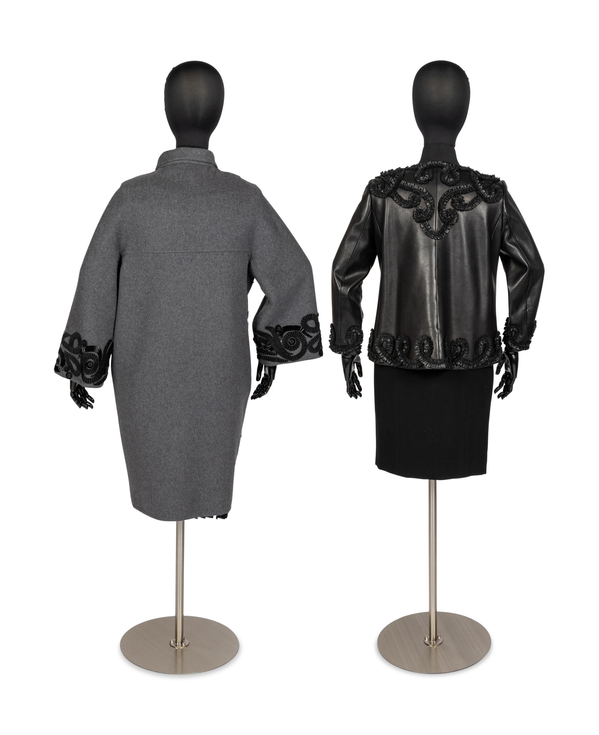 Two Oscar de la Renta Items: One Coat & One Lamb Leather Jacket, 2006-07