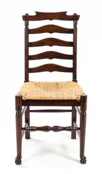 A Provincial Style Ladderback Side Chair Height 40 inches. — 20TH CENTURY