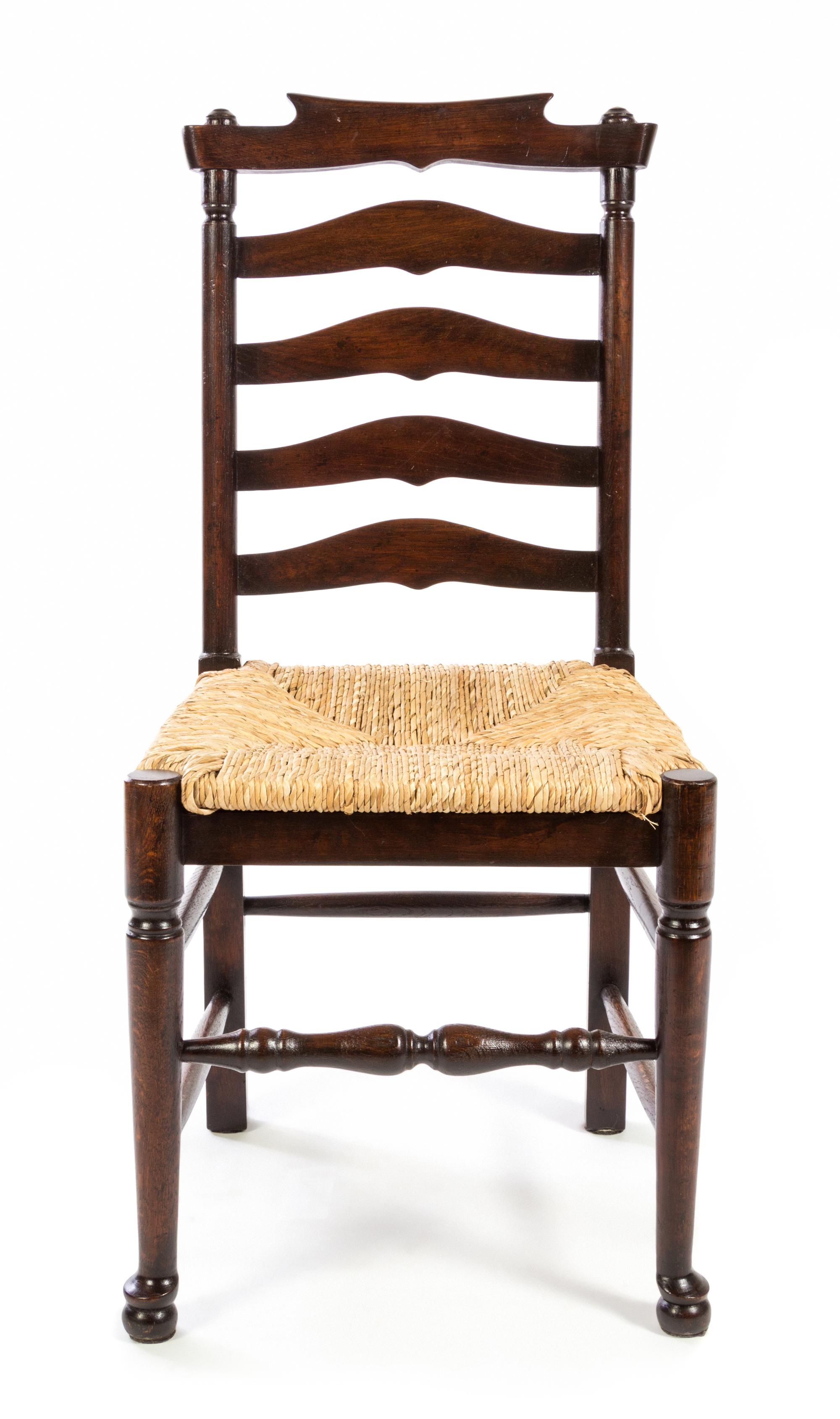 A Provincial Style Ladderback Side Chair Height 40 inches. — 20TH CENTURY