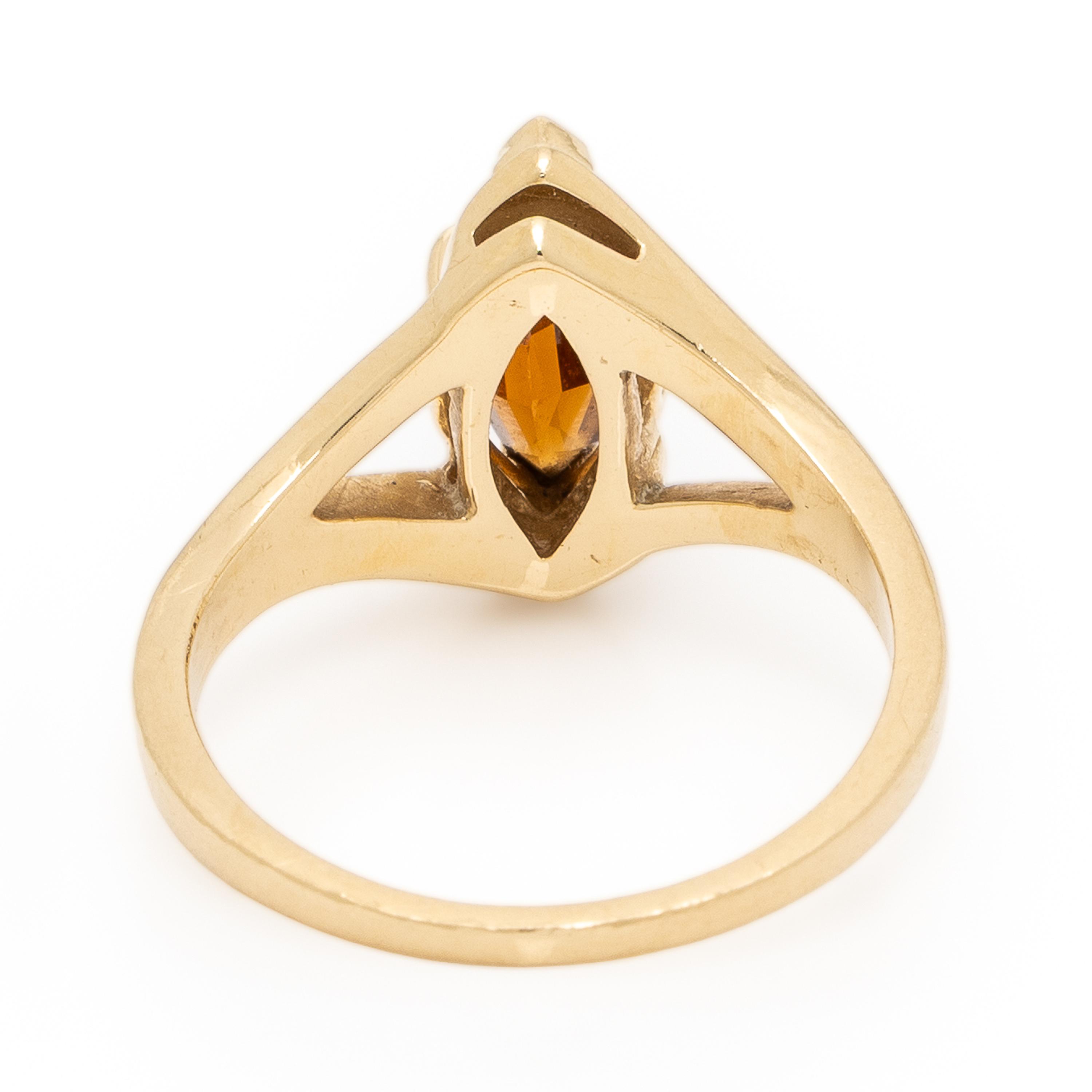 Citrine and Yellow Gold Ring