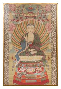 A Chinese Ink and Color on Paper 19TH CENTURY OR EARLIER 52 1/2 X 27 3/4 inches — 19TH CENTURY OR EARLIER
