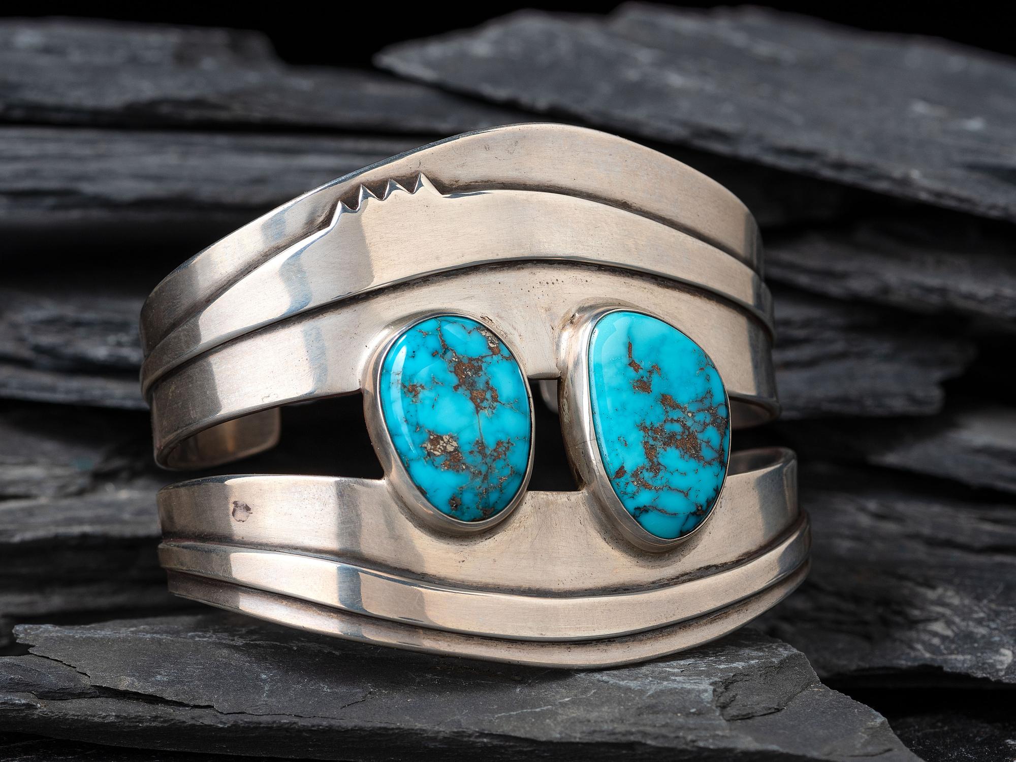 Silver and Turquoise Cuff Bracelet
