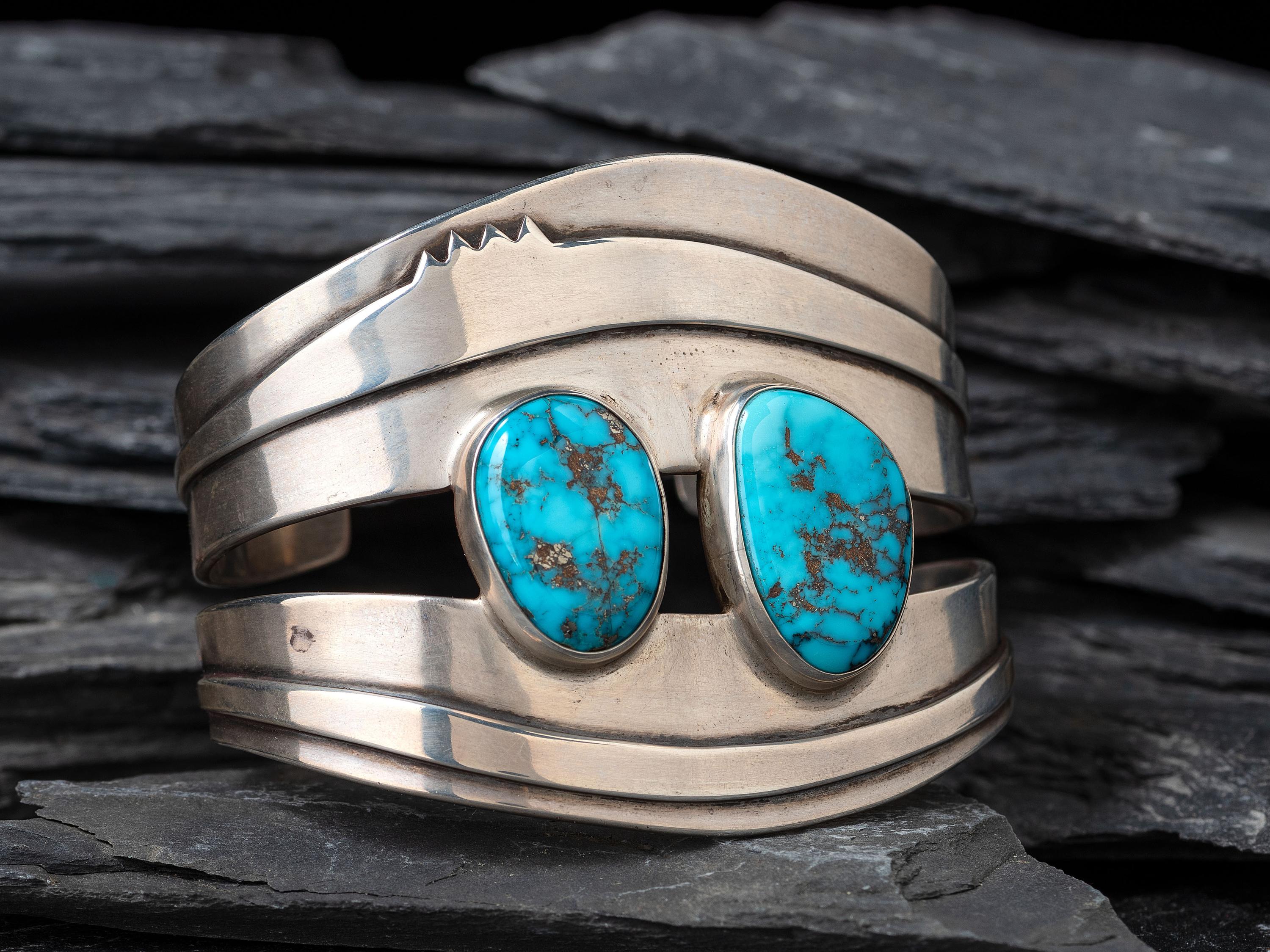 Silver and Turquoise Cuff Bracelet