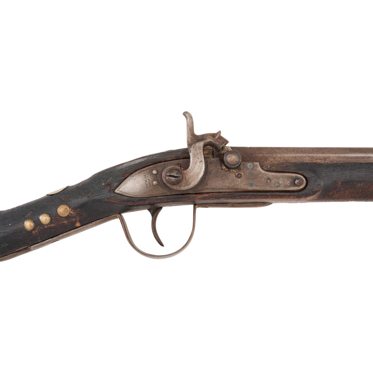Percussion Altered Tack Decorated Chief's Grade Northwest Trade Gun by Tryon