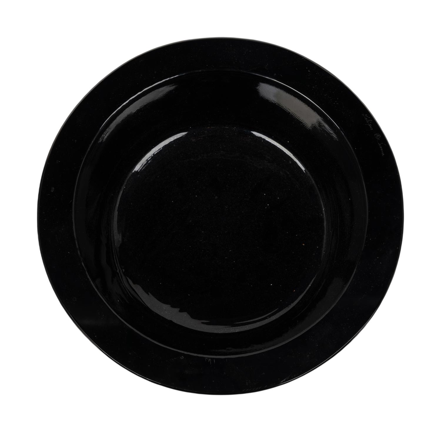 A Lalique Opaque Black Glass Bowl