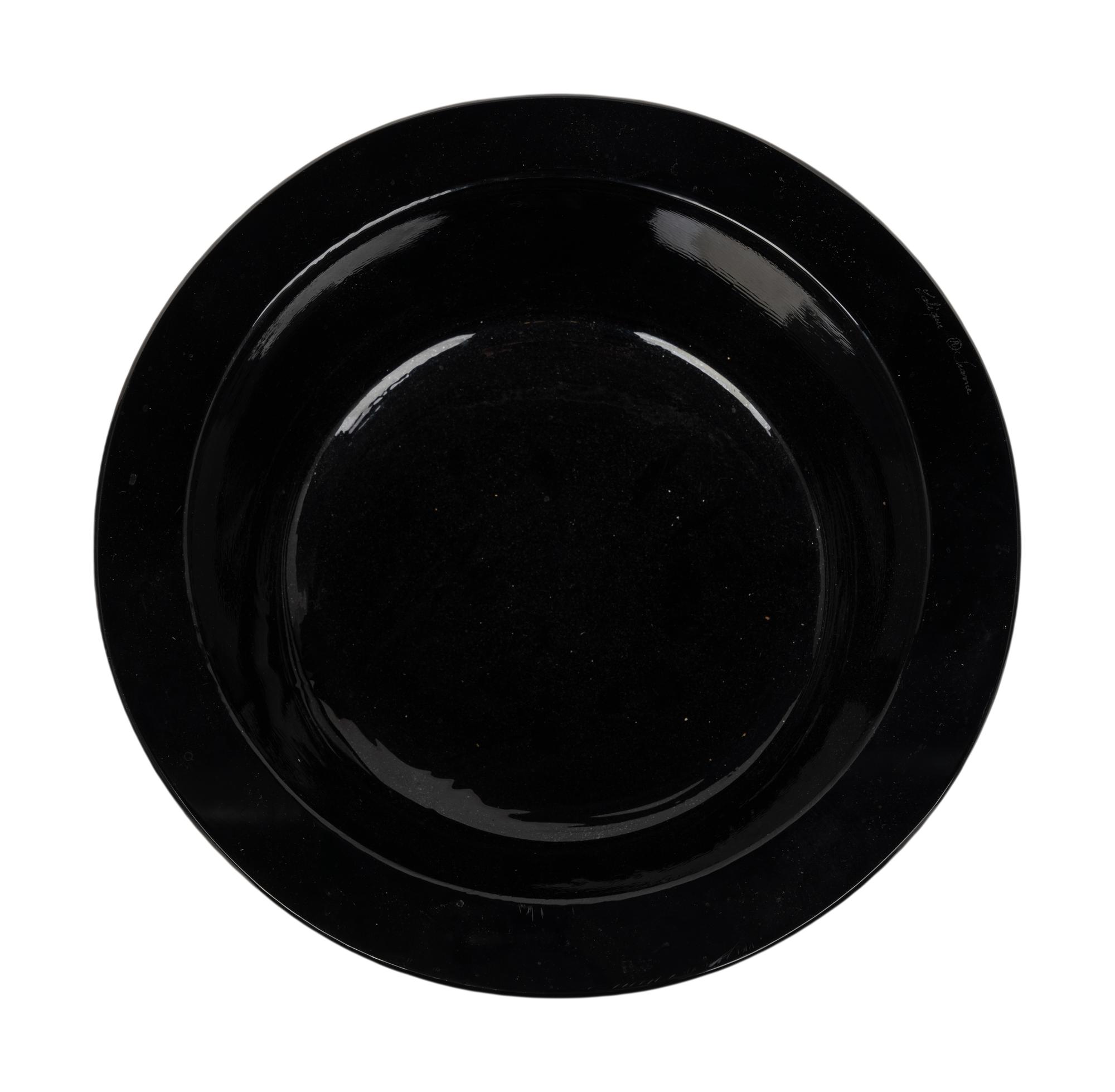 A Lalique Opaque Black Glass Bowl
