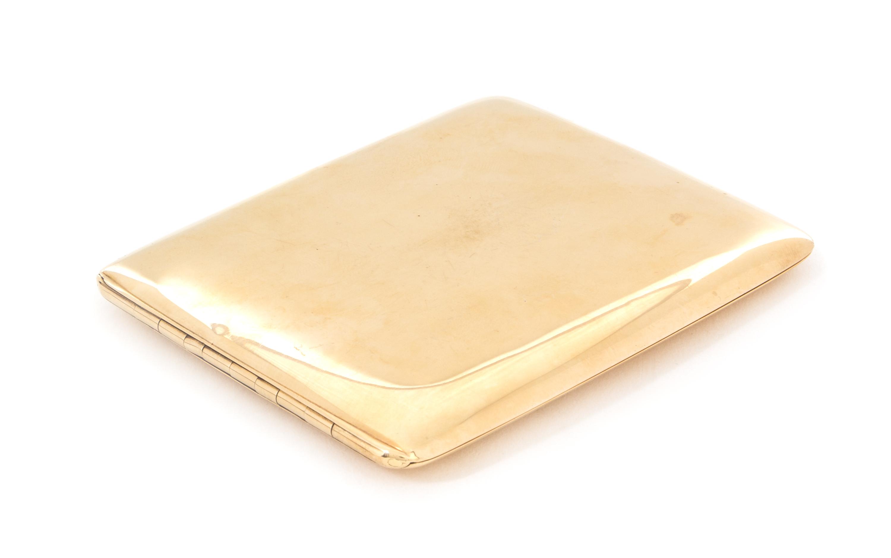 An American 14-Karat Gold Cigarette Case