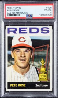 A 1964 Topps Pete Rose Baseball Card No. 125 (PSA 4 VG-EX)