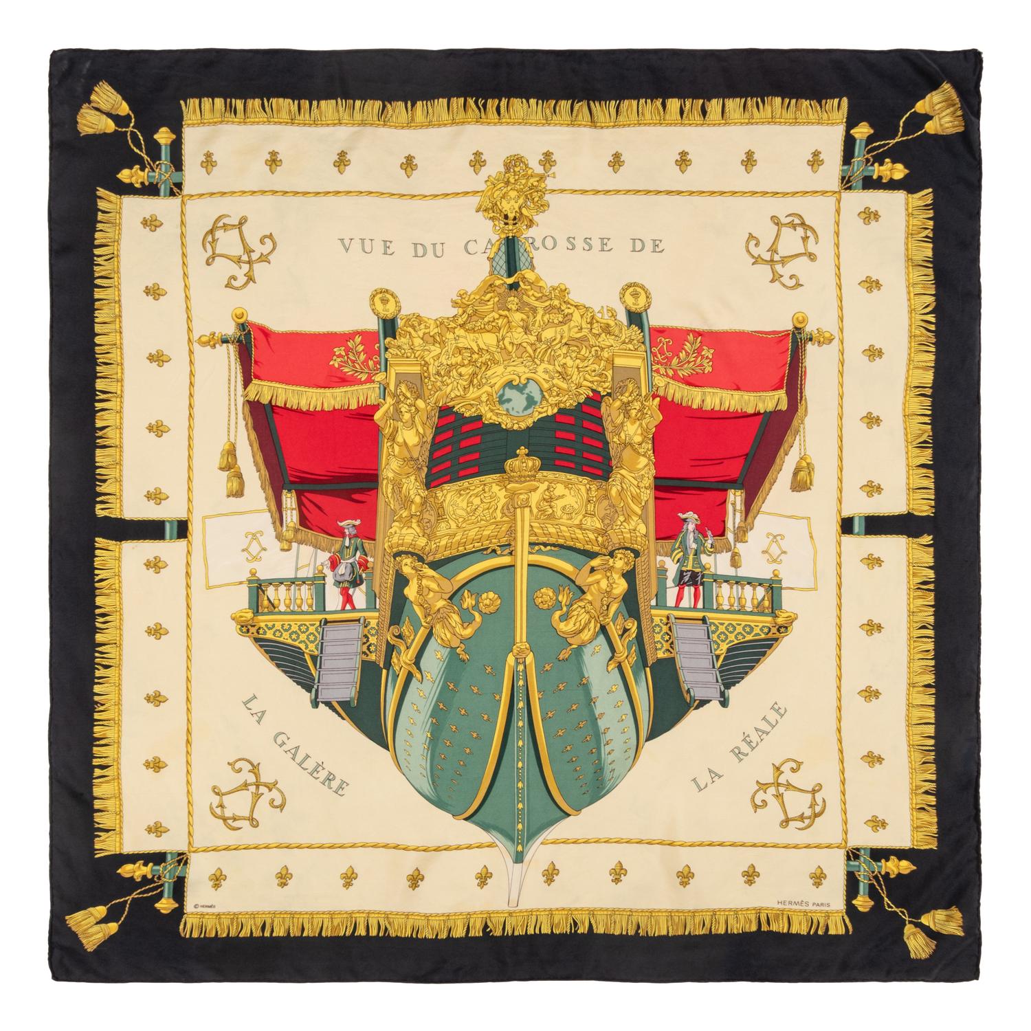 Hermès, Four Printed Silk Scarves