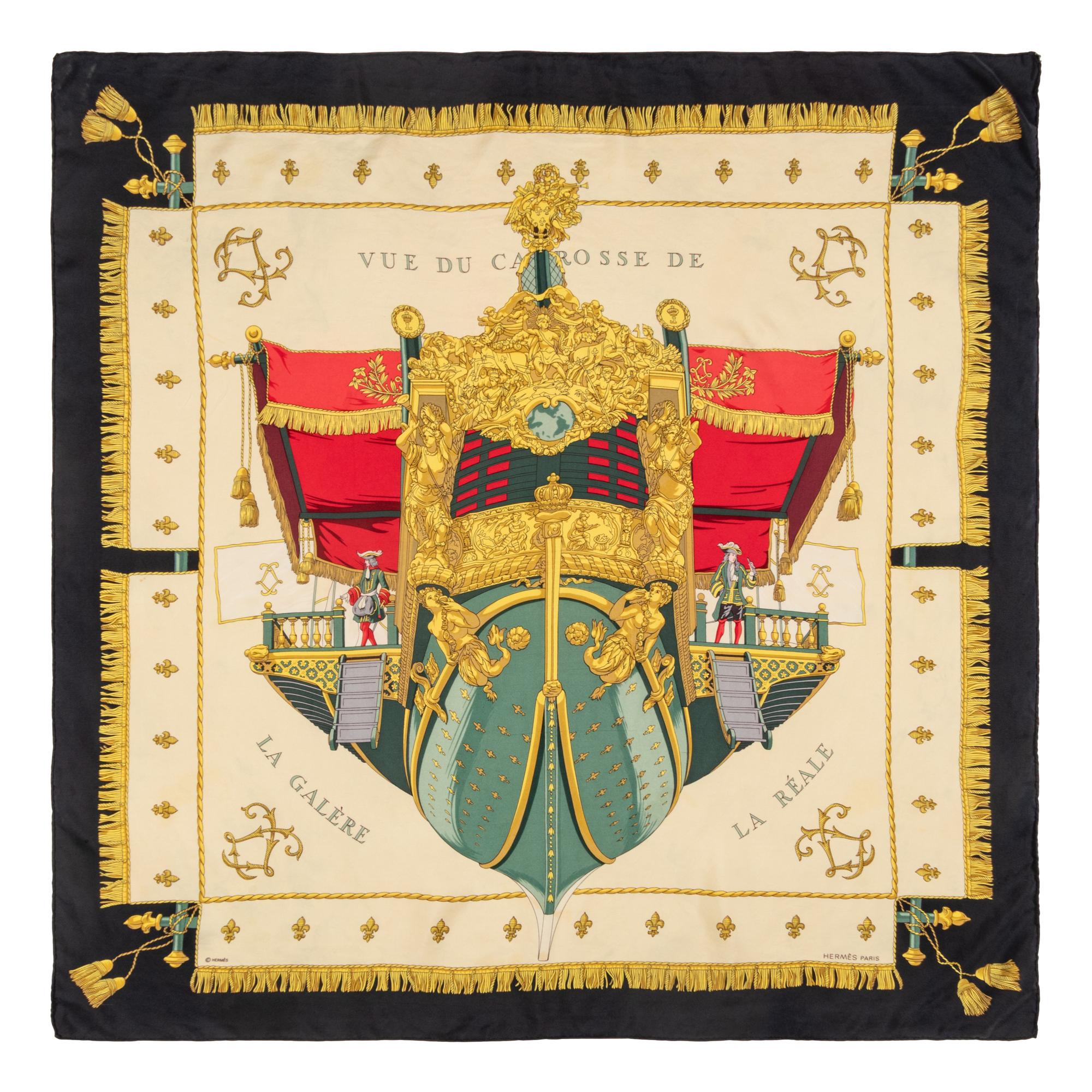 Hermès, Four Printed Silk Scarves