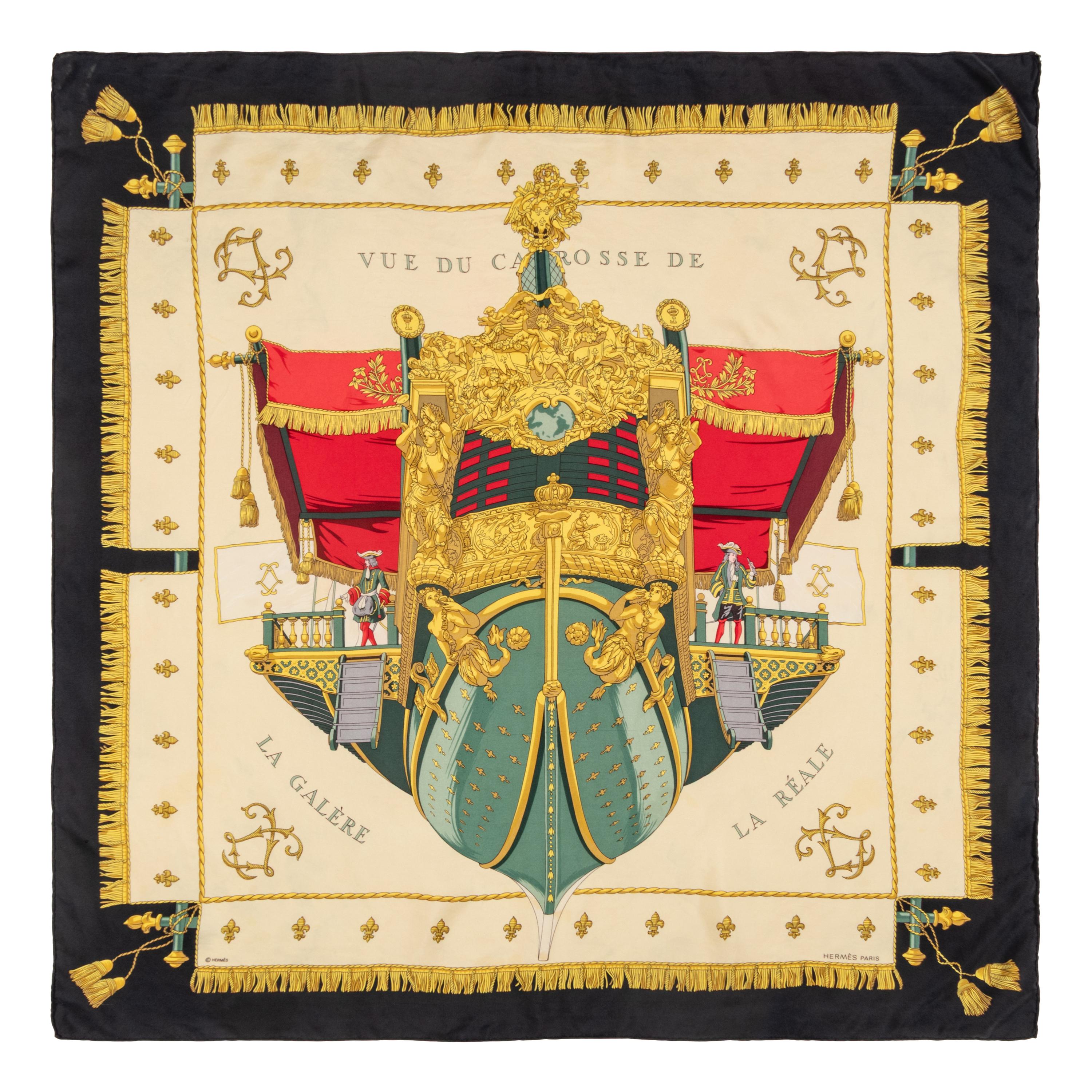 Hermès, Four Printed Silk Scarves