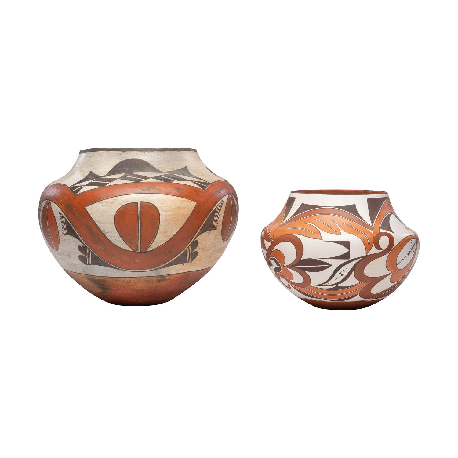 Pair of Acoma Pottery Jars