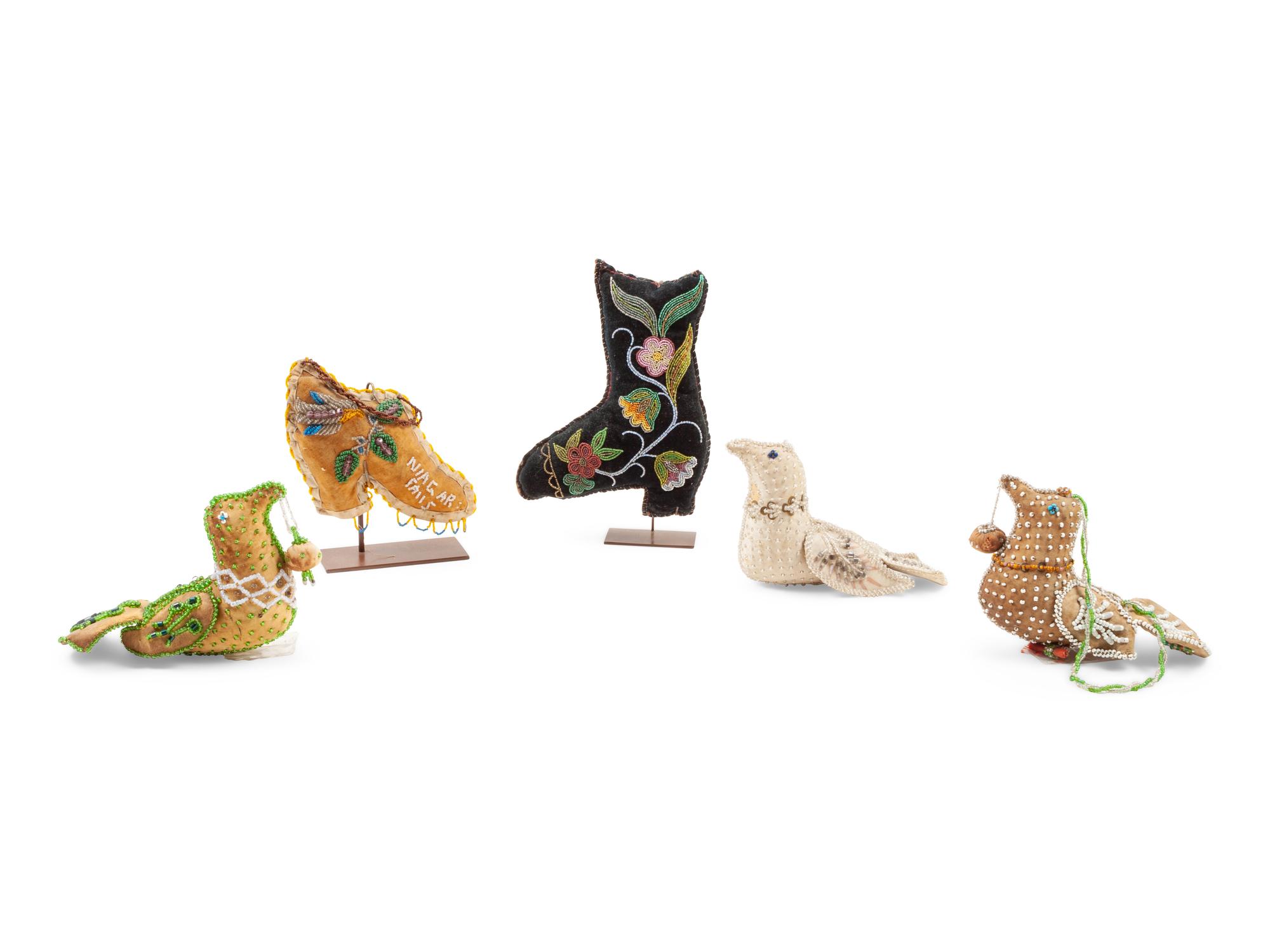 Five Iroquois Beaded Whimsies