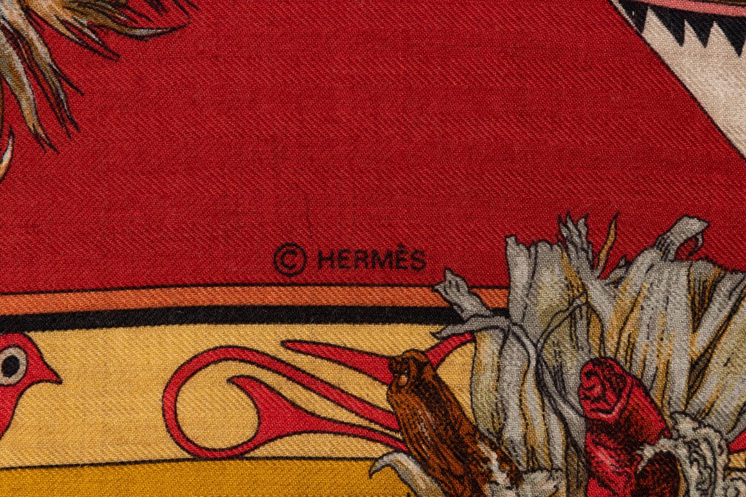 Hermès 140cm Cashmere & Silk Shawl, Kermit Oliver