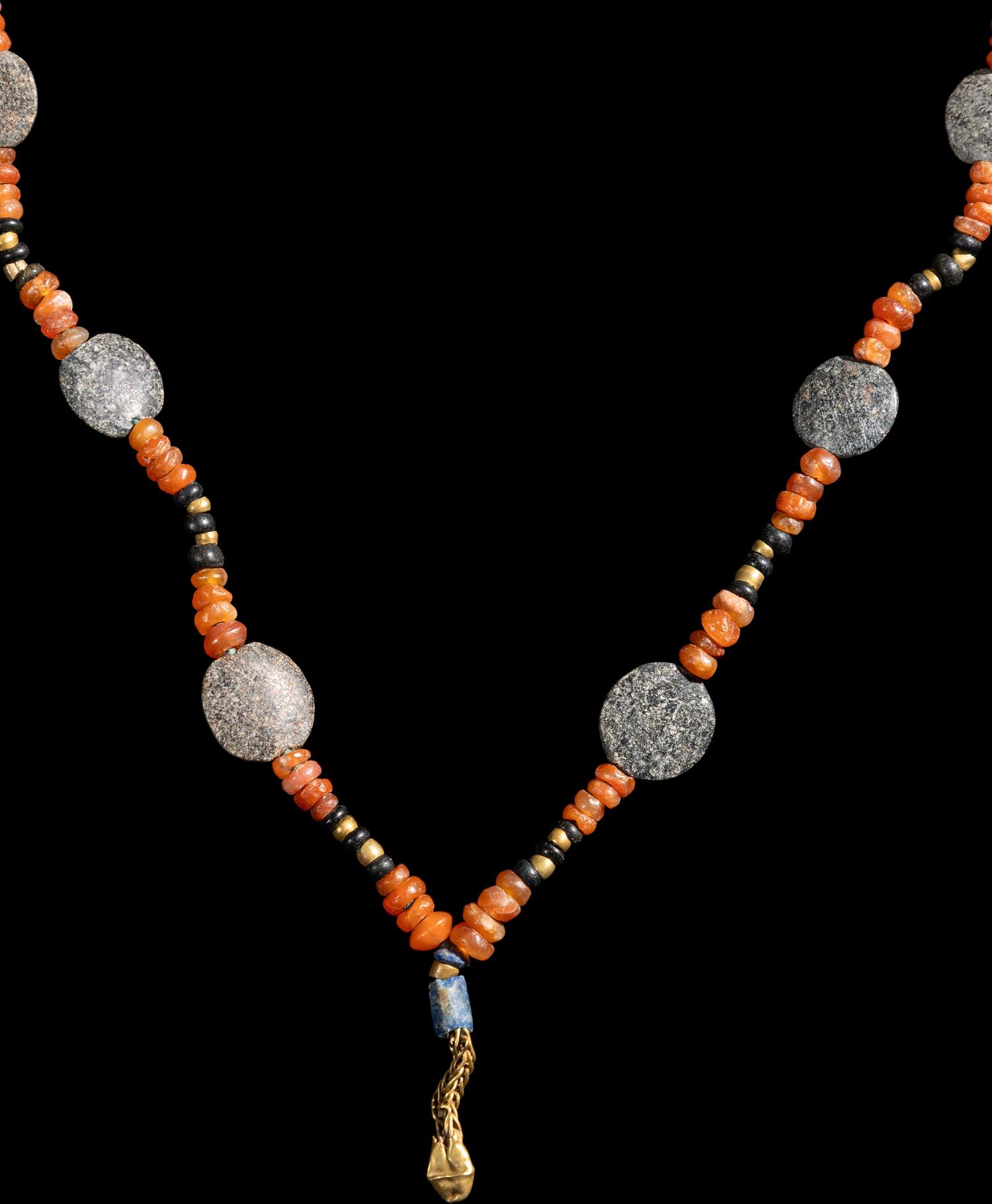 Five Egyptian Beaded Necklaces