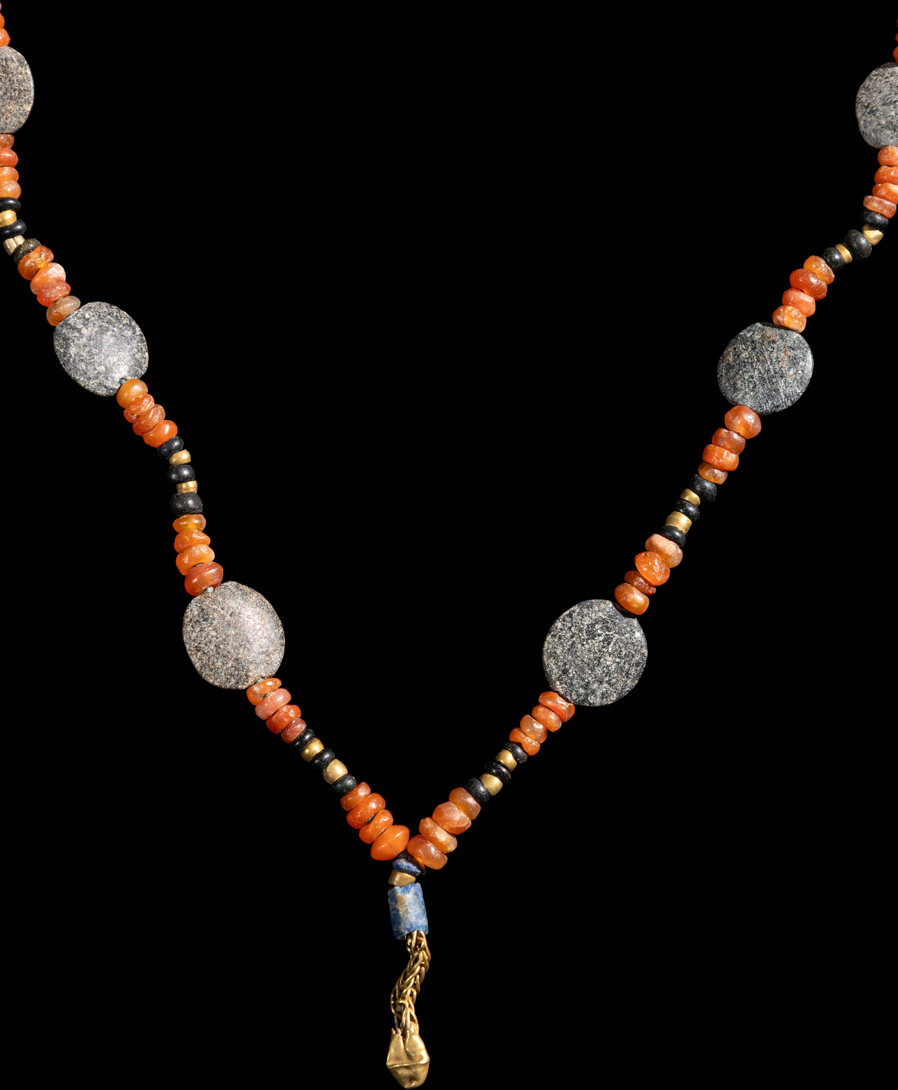 Five Egyptian Beaded Necklaces