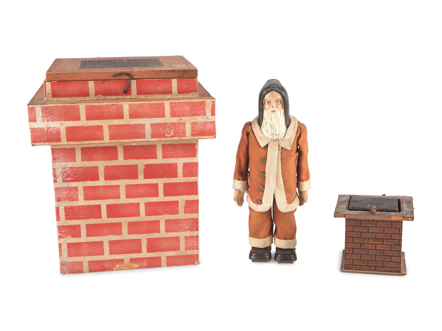 A Group of Santa Claus Figures