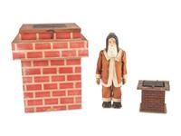 A Group of Santa Claus Figures