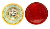 A Group of Four Chargers Diameter of largest 19 5/8 inches.