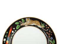 A Lynn Chase Porcelain Jaguar Jungle Dinner Service