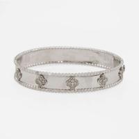 A 14K White Gold and Diamond Bracelet