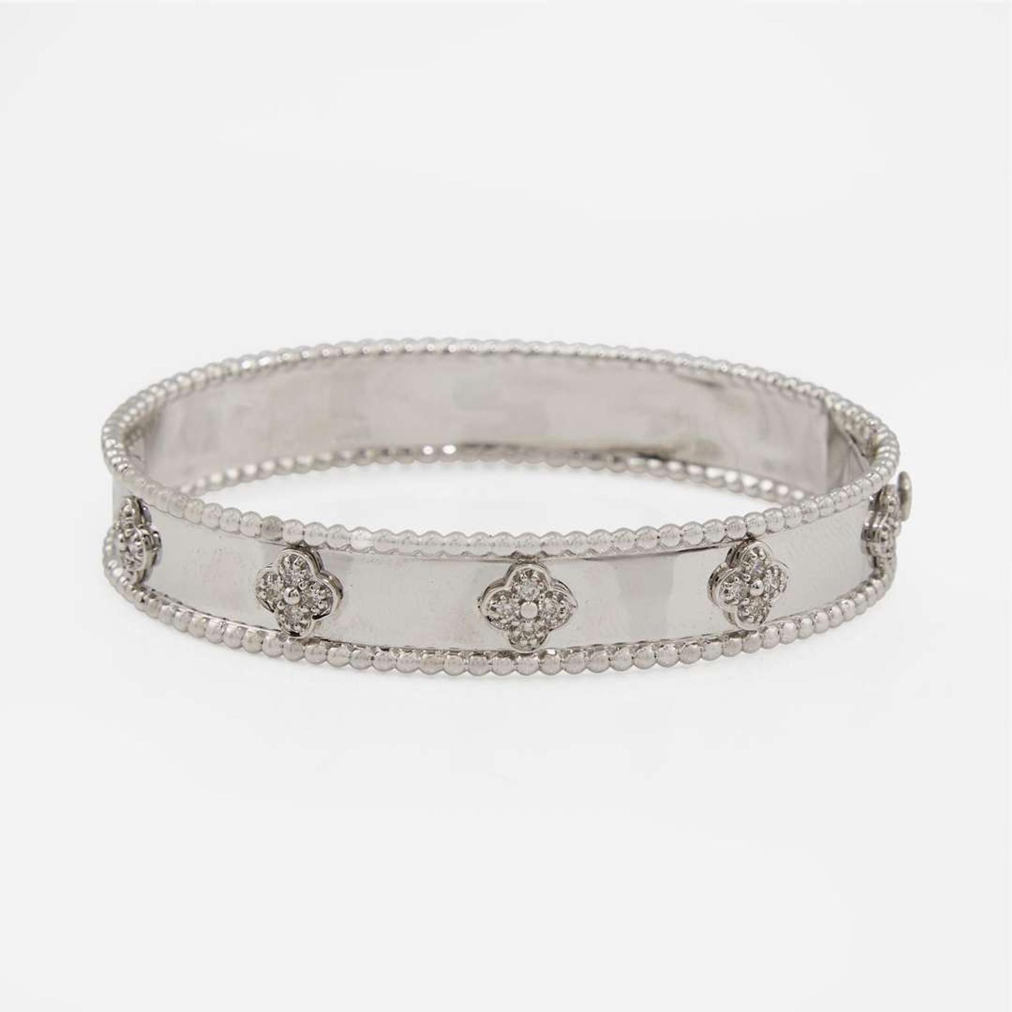 A 14K White Gold and Diamond Bracelet