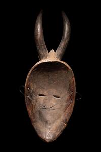 Two Baule Wood Masks