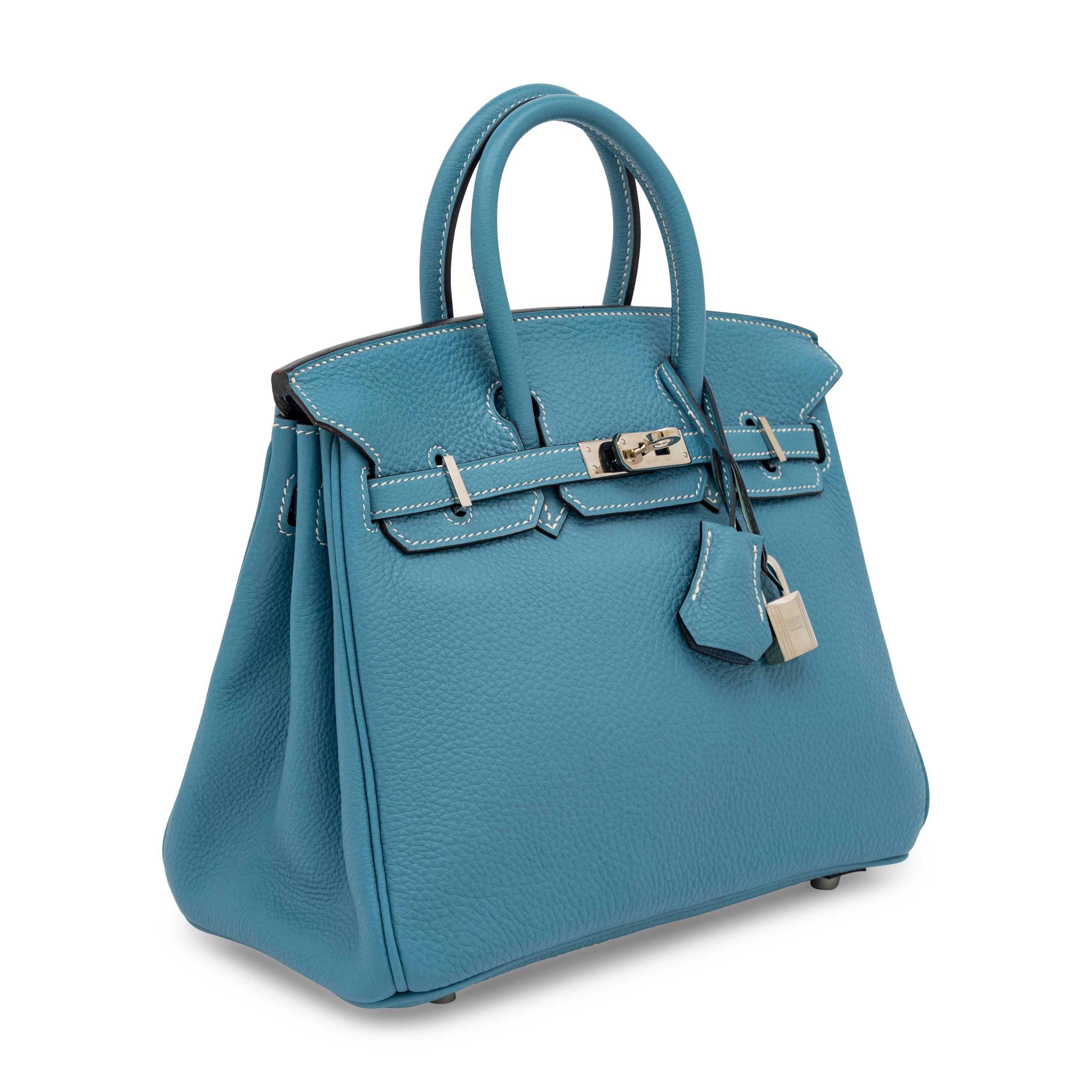 Hermès, Birkin 25 in Bleu Jean Togo