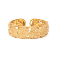 BUCCELLATTI, YELLOW GOLD LEAF CUFF BRACELET